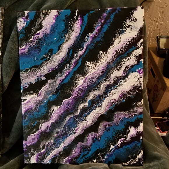 Isabella Robin Other - Acrylic Painting Purple Blue Black White